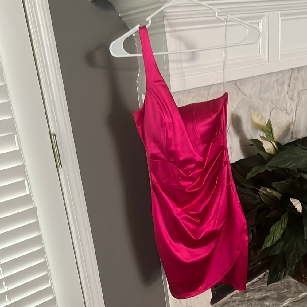 Elegant Pink Satin Dress